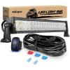 Nilight 73003C-A 22Inch 150W Double Row 15000LM 7D Flood Spot Combo Beam LED Light Bar(120W Light +Wiring Harness)
