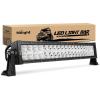 Nilight 73003C-A 22Inch 150W Double Row 15000LM 7D Flood Spot Combo Beam LED Light Bar(22Inch 120W Light Bar)
