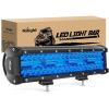 Nilight LED Light Bar 12Inch 300W Flood Spot Combo Triple Row Driving Lamp Roof Bumper Off Road Work Lights for Van Camper Wagon Car Pickup Golf Cart ATV UTV SUV Truck Boat 4×4(Blue)