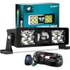 Nilight LED Light Bar 14 Inch 21LED Dual Row Spot Flood Combo Screw-Less Night Vision Off Road Driving Lights w/16AWG Rocker Switch Wiring Harness Kit(8Inch 9Led Light +Wiring Kit)
