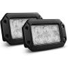 Nilight LED Light Bar 2PCS 18W 6Inch Flood LED Pods Offroad Fog Light Waterproof for Boat SUV ATV 4WD Car Truck Golf Cart 12V 24V,2 Years Warranty(2Pcs Flush Mount Lights)