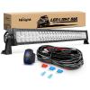 Nilight LED Light Bar 32Inch 180W Spot Flood Combo Led Off Road Lights 12V 5Pin Rocker Switch LED Light Bar Wiring Harness Kit, 2 Years Warranty (ZH079), Clear,White(32Inch 180W Light Bar +Wiring Harness)