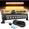 Nilight LED Light Bar 7D 22Inch 150W Spot Flood Combo Beam Amber White Work Offroad Lighting Driving Fog Lights for SUV ATV UTV Pickup Truck Boat(Amber White-3 Modes)
