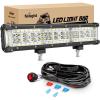 Nilight Led Light Bar 12 Inch 72W Spot Flood Combo Off Road Fog Lights Driving LED Pods with Off Road 16AWG Wiring Harness Kit – 1 Lead for Truck ATV UTV SUV Boat(13.5Inch Side Shooter Light + Wiring harness)