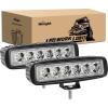 Nilight Led Light Bar 2PCS 18w Spot Driving Fog Light Led Pods Off Road Lights Boat Lights Driving Lights Led Work Light SUV Lamp(White Lights Black House)