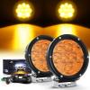 Nilight Led Pods 2Pcs 18W 1260LM Flood Off Road Lights Super Bright Driving Work Fog Lamps for Trucks Pickup Golf Cart SUV ATV UTV 4×4 Van Camper Boat(2Pcs 50w Led Light w/Wiring Harness)