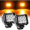 Nilight Led Pods 2Pcs 18W 1260LM Spot Off Road Lights Super Bright Driving Fog Boat Lamp Work Lighting Bar for Trucks Van Camper Wagon Car Pickup Golf Cart ATV UTV SUV Boat 4×4(Amber)