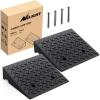 Nilight Rubber Curb Ramps, 7.5 Inches Rise Height Heavy Duty Rubber Threshold Ramp, Portable Driveway Ramps for Cars Wheelchairs Scooter Lawn Mower, 7000lbs Load Capacity, 2 Pack(7″ Rise)