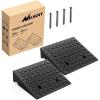 Nilight Rubber Curb Ramps, 7.5 Inches Rise Height Heavy Duty Rubber Threshold Ramp, Portable Driveway Ramps for Cars Wheelchairs Scooter Lawn Mower, 7000lbs Load Capacity, 2 Pack(3.9″ Rise)