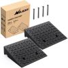 Nilight Rubber Curb Ramps, 7.5 Inches Rise Height Heavy Duty Rubber Threshold Ramp, Portable Driveway Ramps for Cars Wheelchairs Scooter Lawn Mower, 7000lbs Load Capacity, 2 Pack(6.3″ Rise)