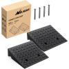 Nilight Rubber Curb Ramps, 7.5 Inches Rise Height Heavy Duty Rubber Threshold Ramp, Portable Driveway Ramps for Cars Wheelchairs Scooter Lawn Mower, 7000lbs Load Capacity, 2 Pack(4.3″ Rise)