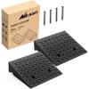 Nilight Rubber Curb Ramps, 7.5 Inches Rise Height Heavy Duty Rubber Threshold Ramp, Portable Driveway Ramps for Cars Wheelchairs Scooter Lawn Mower, 7000lbs Load Capacity, 2 Pack(4.7″ Rise)