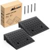 Nilight Rubber Curb Ramps, 7.5 Inches Rise Height Heavy Duty Rubber Threshold Ramp, Portable Driveway Ramps for Cars Wheelchairs Scooter Lawn Mower, 7000lbs Load Capacity, 2 Pack(5″ Rise)