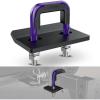 Nilight Trailer Hitch Tightener for 2 Inch Hitches Mount Anti Rattle Heavy Duty Steel with Rubber Cover Red U Bolt Matte Black Plate Electrophoresis Anti-Rust Triple Protective(Black/Purple 2Inch 1PC)