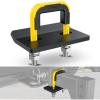 Nilight Trailer Hitch Tightener for 2 Inch Hitches Mount Anti Rattle Heavy Duty Steel with Rubber Cover Red U Bolt Matte Black Plate Electrophoresis Anti-Rust Triple Protective(Black/Yellow 2Inch 1PC)