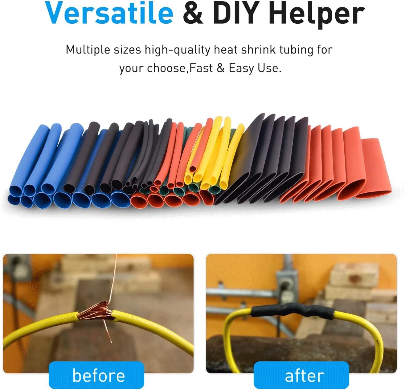 imageNilight 50005R Heat Shrink 21 Electric Insulation Tube Kit 45mm Flame Retardant Wrap Cable Sleeve 560pcs 5 Colors 12 Sizes with Storage Box2 Years Warranty560Pcs 21 Heat Shrink Tubing