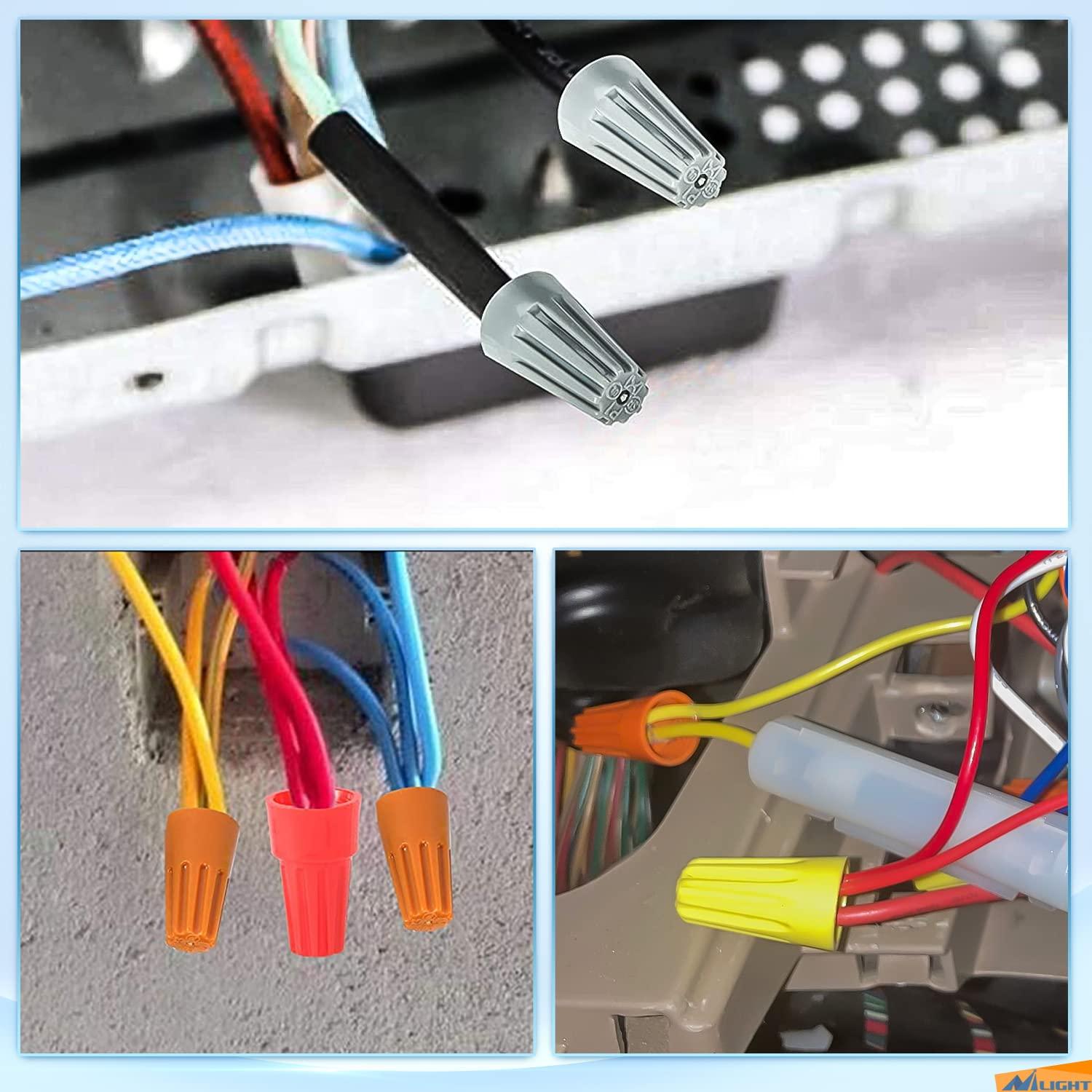 imageNilight 50036R Closed End Crimp Terminal 300 pcs 221616141210 Gauge Nylon Wire Connector Kit2 Years Warranty220Pcs Wire Caps