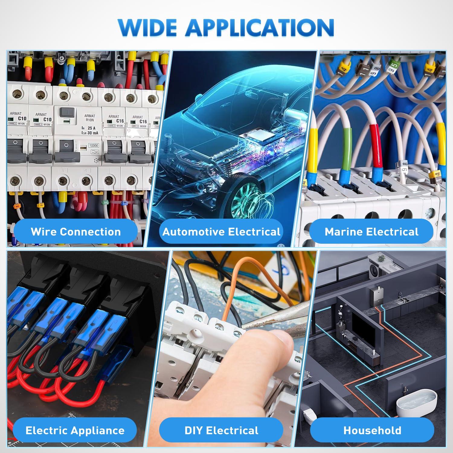 imageNilight 50036R Closed End Crimp Terminal 300 pcs 221616141210 Gauge Nylon Wire Connector Kit2 Years Warranty300PCS 1210 Terminals