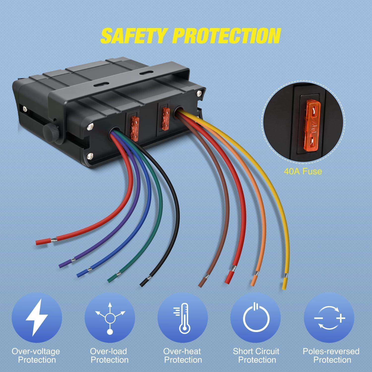 imageNilight 6 Gang Rocker Switch Box SPST Toggle Switch Panel 12V 24V 20A Switch Panel 60Amp Max for Automotive Cars Vehicles Boats RVs Campers SUVsBlue 6 Gang Switch Box