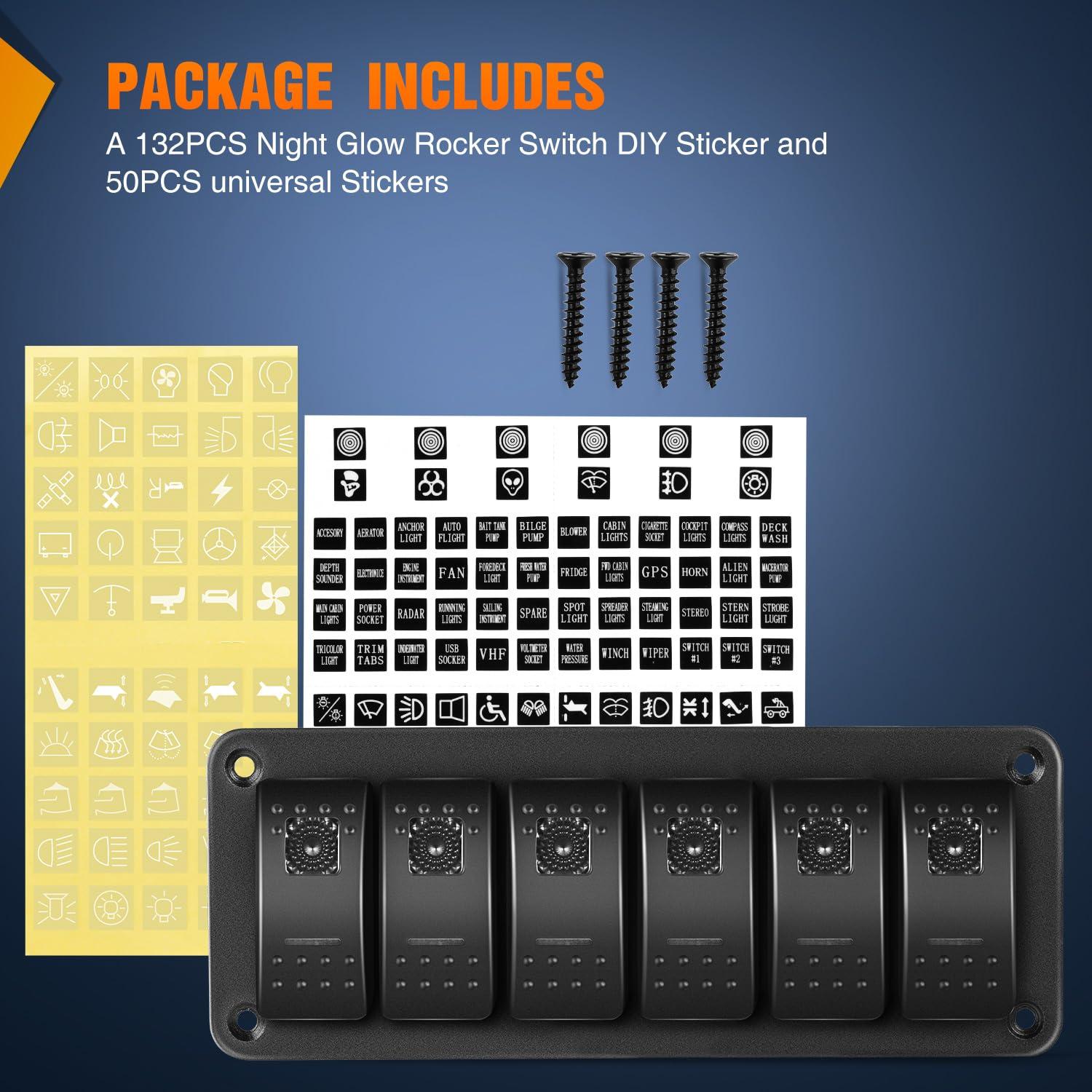 imageNilight 90109D 4 Gang Aluminum Rocker Switch Panel Toggle Dash 5 Pin ONOff PreWired Rocker Switch Blue Backlit Switch for Automotive Car Marine Boat RV2 Years WarrantyPurple