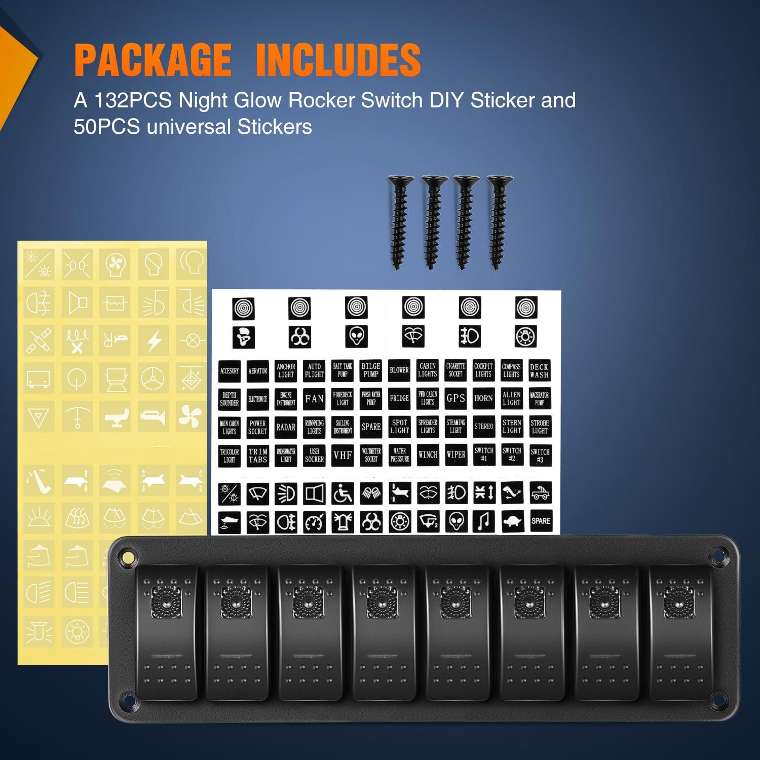 imageNilight 90109D 4 Gang Aluminum Rocker Switch Panel Toggle Dash 5 Pin ONOff PreWired Rocker Switch Blue Backlit Switch for Automotive Car Marine Boat RV2 Years WarrantyPurple