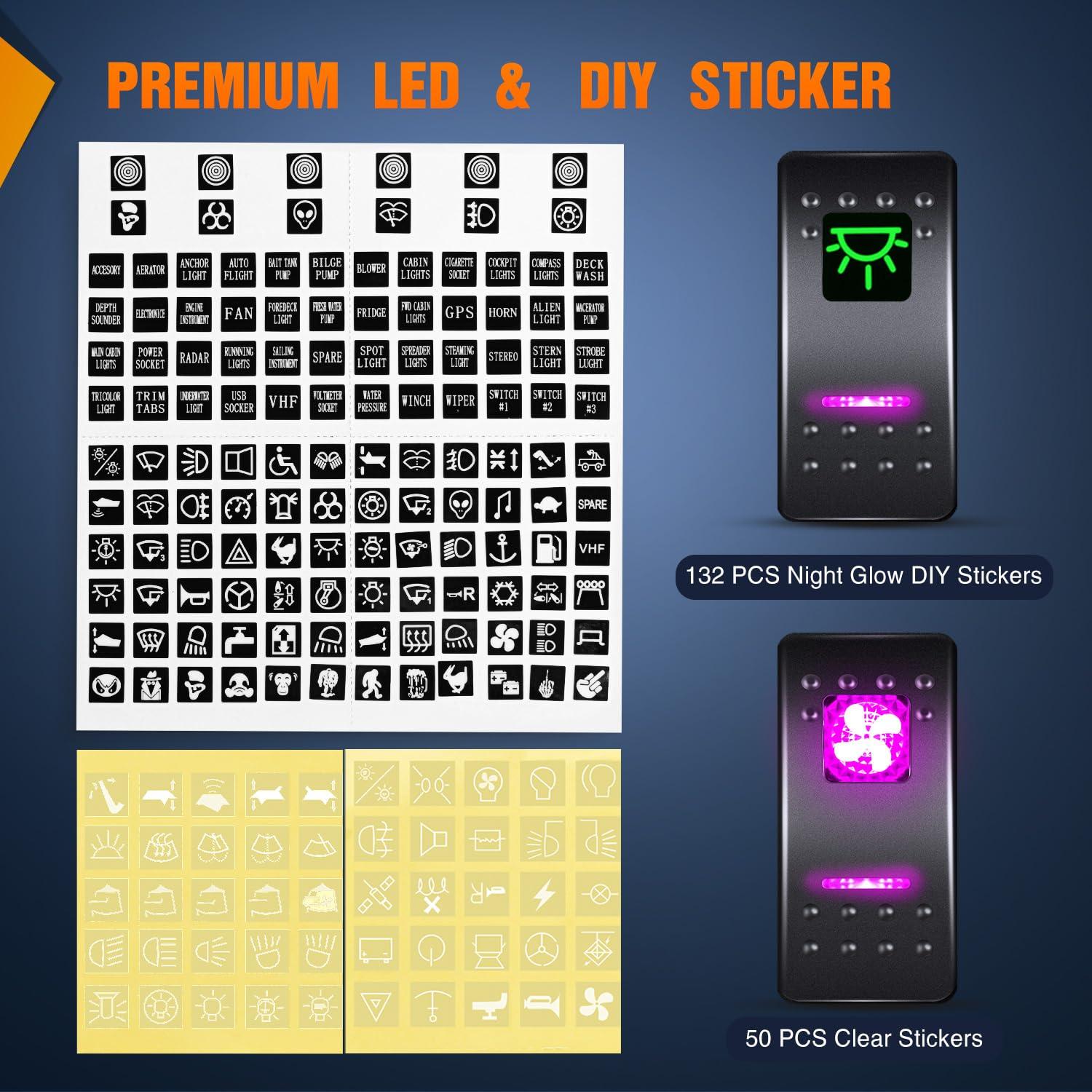 imageNilight 90109D 4 Gang Aluminum Rocker Switch Panel Toggle Dash 5 Pin ONOff PreWired Rocker Switch Blue Backlit Switch for Automotive Car Marine Boat RV2 Years WarrantyPurple