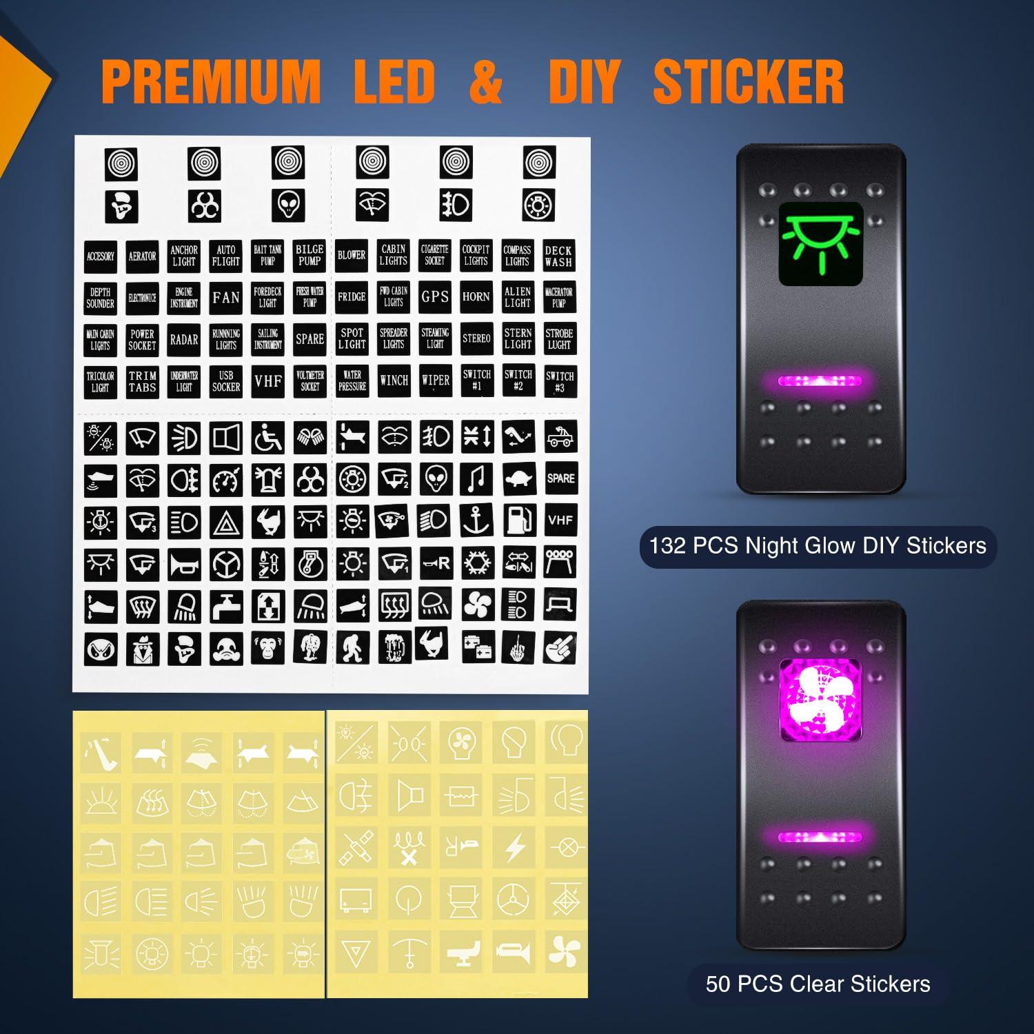 imageNilight 90109D 4 Gang Aluminum Rocker Switch Panel Toggle Dash 5 Pin ONOff PreWired Rocker Switch Blue Backlit Switch for Automotive Car Marine Boat RV2 Years WarrantyPurple