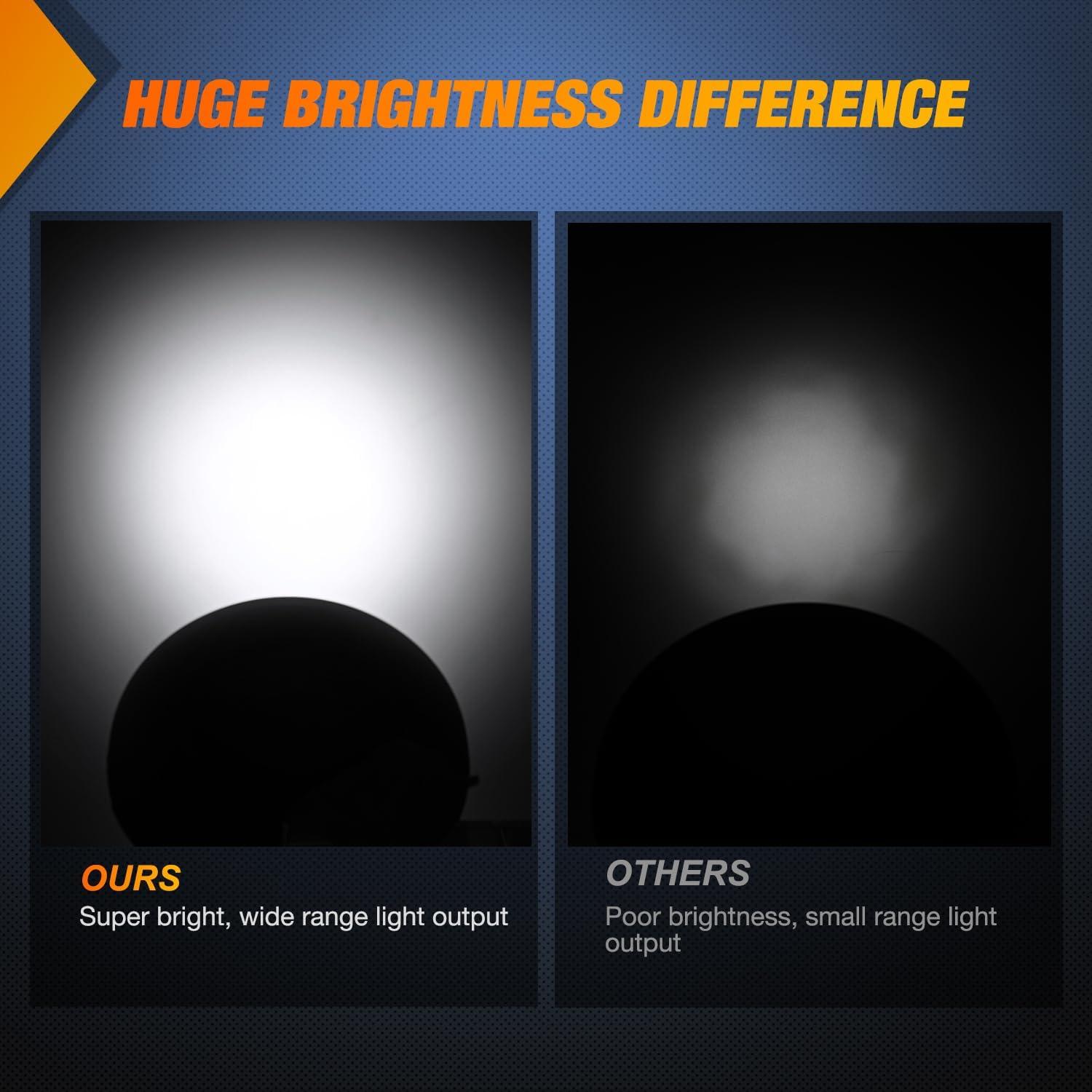 imageNilight TL18 2PCS 4quot Round Red LED Trailer Tail Lights wSurface Mount Grommet Plugs IP67 Stop Brake Turn Tail Lights for Truck Trailer RV JeepWhite Brackets 2pcs