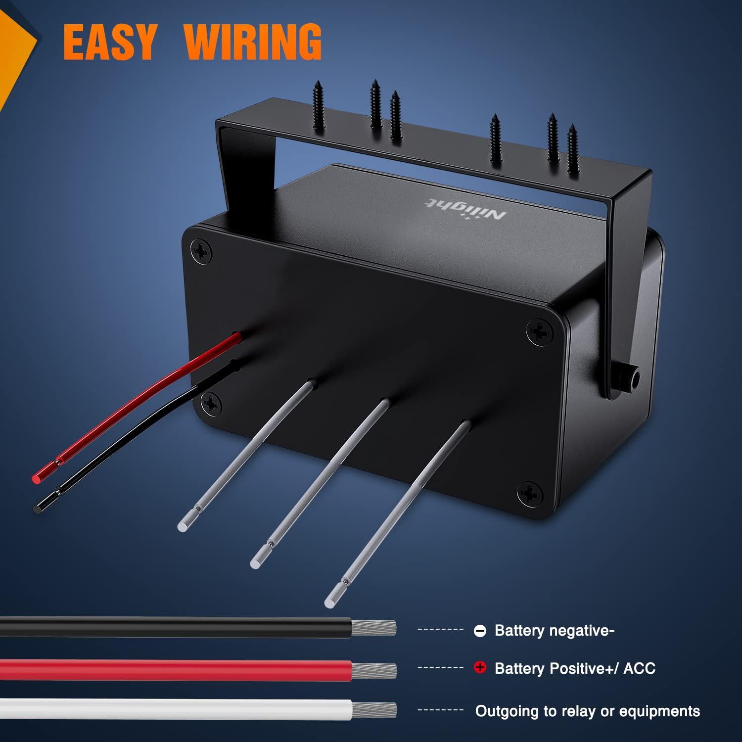 imageNilight 3 Gang Rocker Switch Panel Blue Backlit with PD Type C and USB Charger Voltmeter Waterproof 12V 24V DC Rocker Switch with Night Glow Stickers for Car Trucks Boats RVs2 Years WarrantyBlueBoxBlueBox