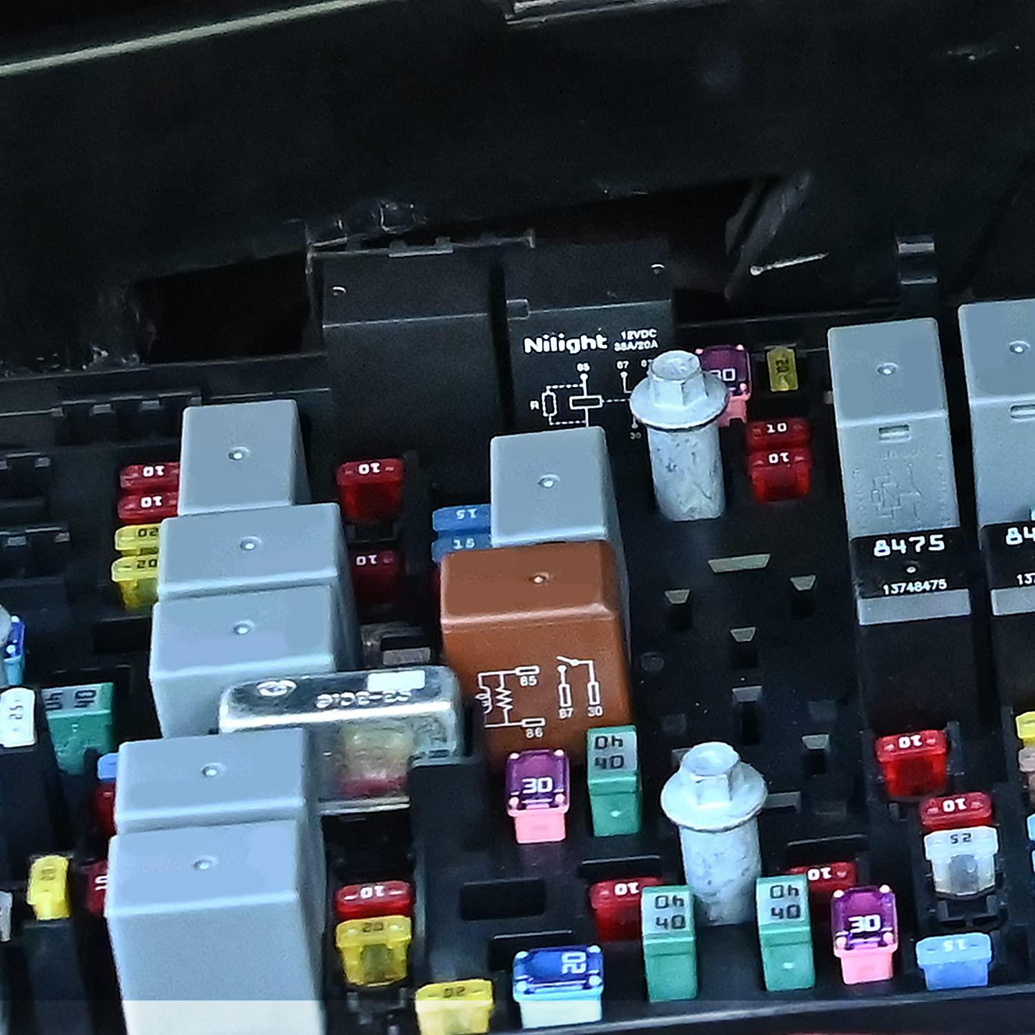 imageNilight 5PCS Automotive General Purpose Relay 4Pin SPNO 20A Micro Cooling Fan Sealed Relay Plug ampamp Play Direct Replacement for Polaris RZR 570 900 1000 SxS Slingshot Ranger Sportsman 2 Year Warranty5Pin Relay