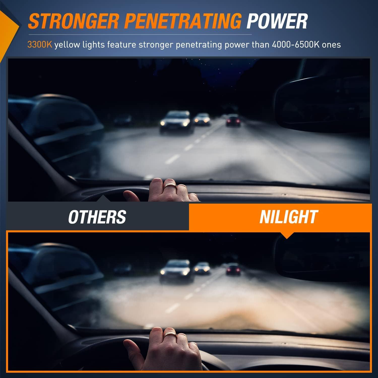 imageNilight Fog Light Compatible with 2007 2008 2009 2010 2011 2012 2013 2014 2015 2016 2017 2018 2019 Nissan Altima Versa Note Maxima Pathfinder Infiniti QX60 M35 M45 G37 JX35Black