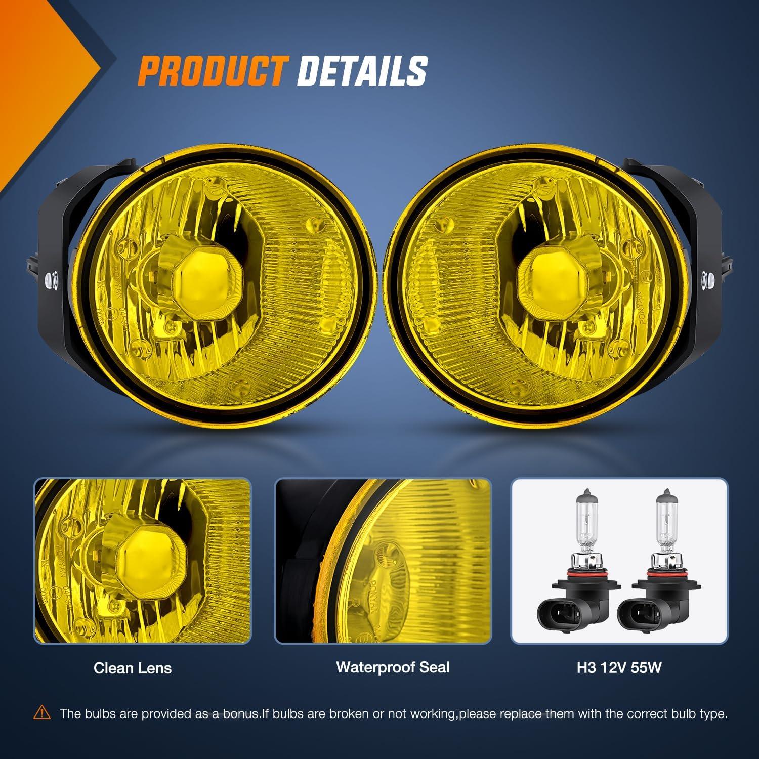 imageNilight Fog Light Compatible with 2007 2008 2009 2010 2011 2012 2013 2014 2015 2016 2017 2018 2019 Nissan Altima Versa Note Maxima Pathfinder Infiniti QX60 M35 M45 G37 JX3520002004 Nissan Amber