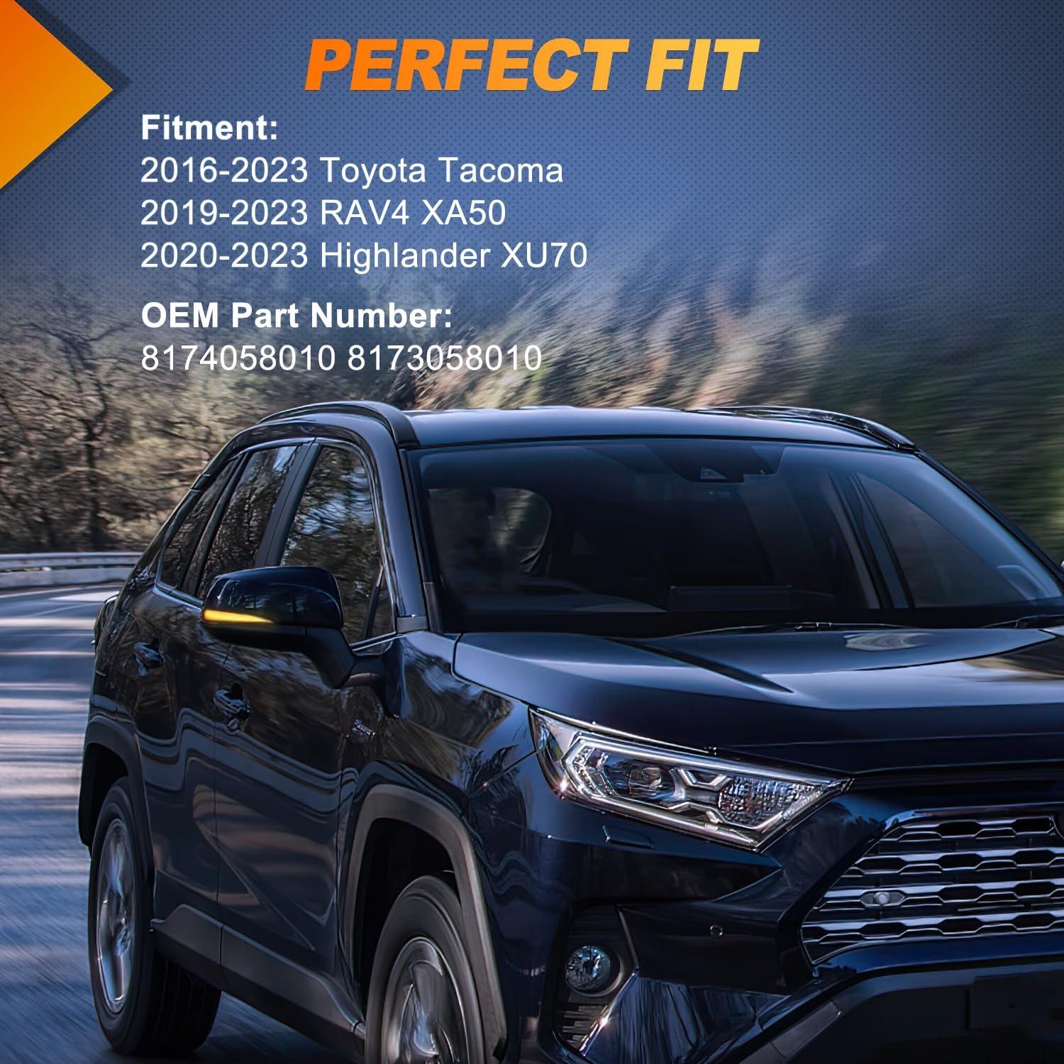 imageNilight Side Mirror Marker Light Switchback White Parking Amber Turn Signals Lights Smoked Lens Plug and Play Compatible With Ford F150 Raptor Expedition 20062008 Lincoln Mark LTToyota 20162022 Tacoma20192022 RAV420202022 Highlander