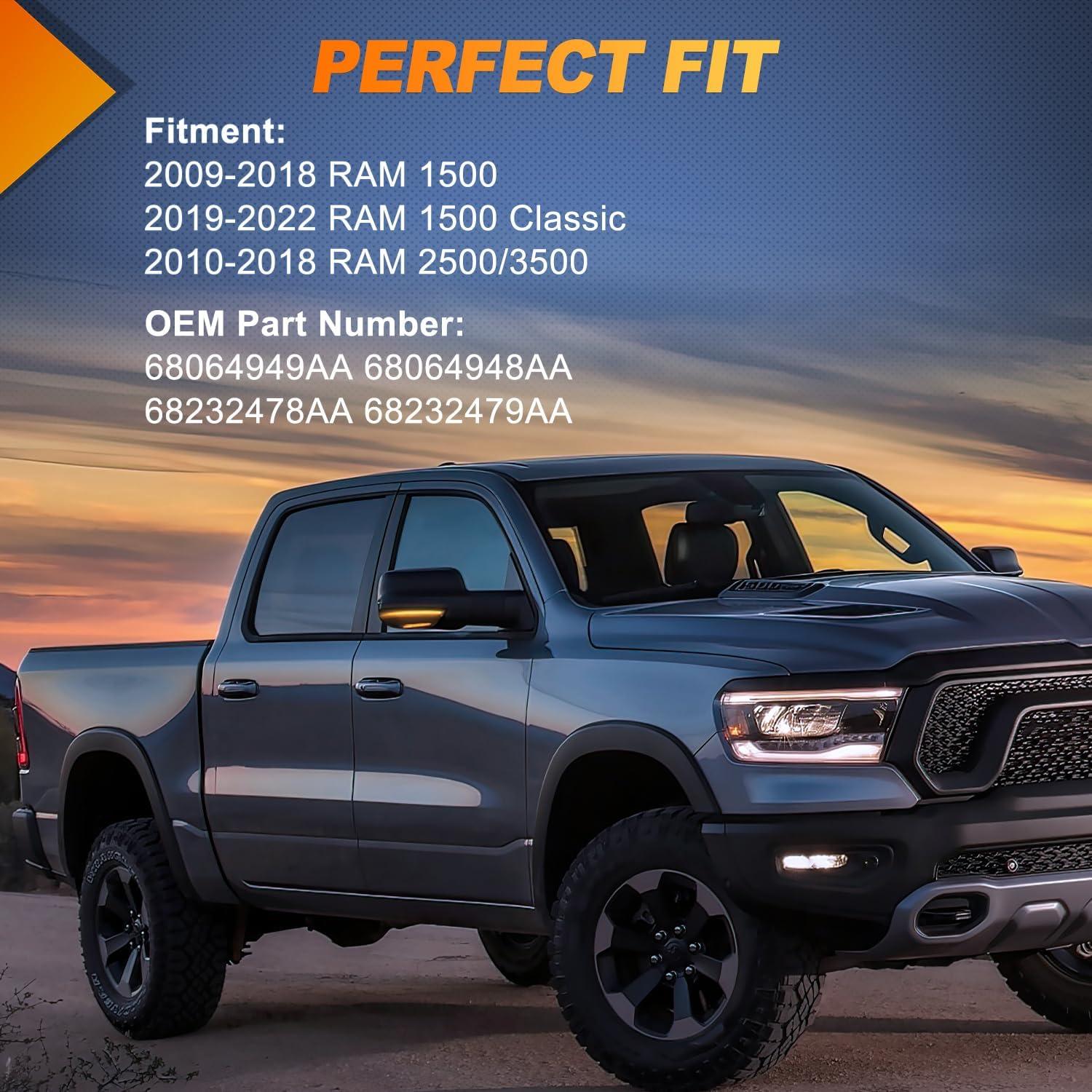 imageNilight Side Mirror Marker Light Switchback White Parking Amber Turn Signals Lights Smoked Lens Plug and Play Compatible With Ford F150 Raptor Expedition 20062008 Lincoln Mark LTDodge Ram 20092022