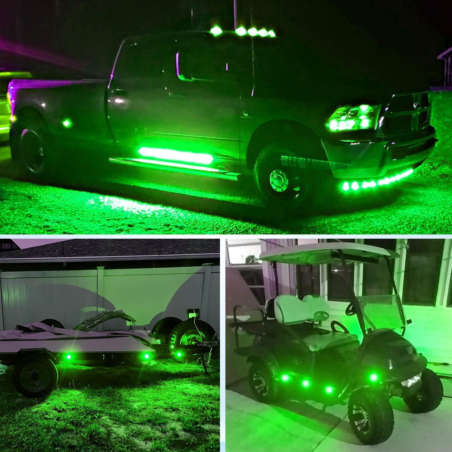 imageNilight TL03 10 PCS 34 Round Clearance LED Front Rear Side Indicator Bullet Marker Light for Truck RV Car Bus Trailer Van Caravan Boat 12V Amber10pcs Green