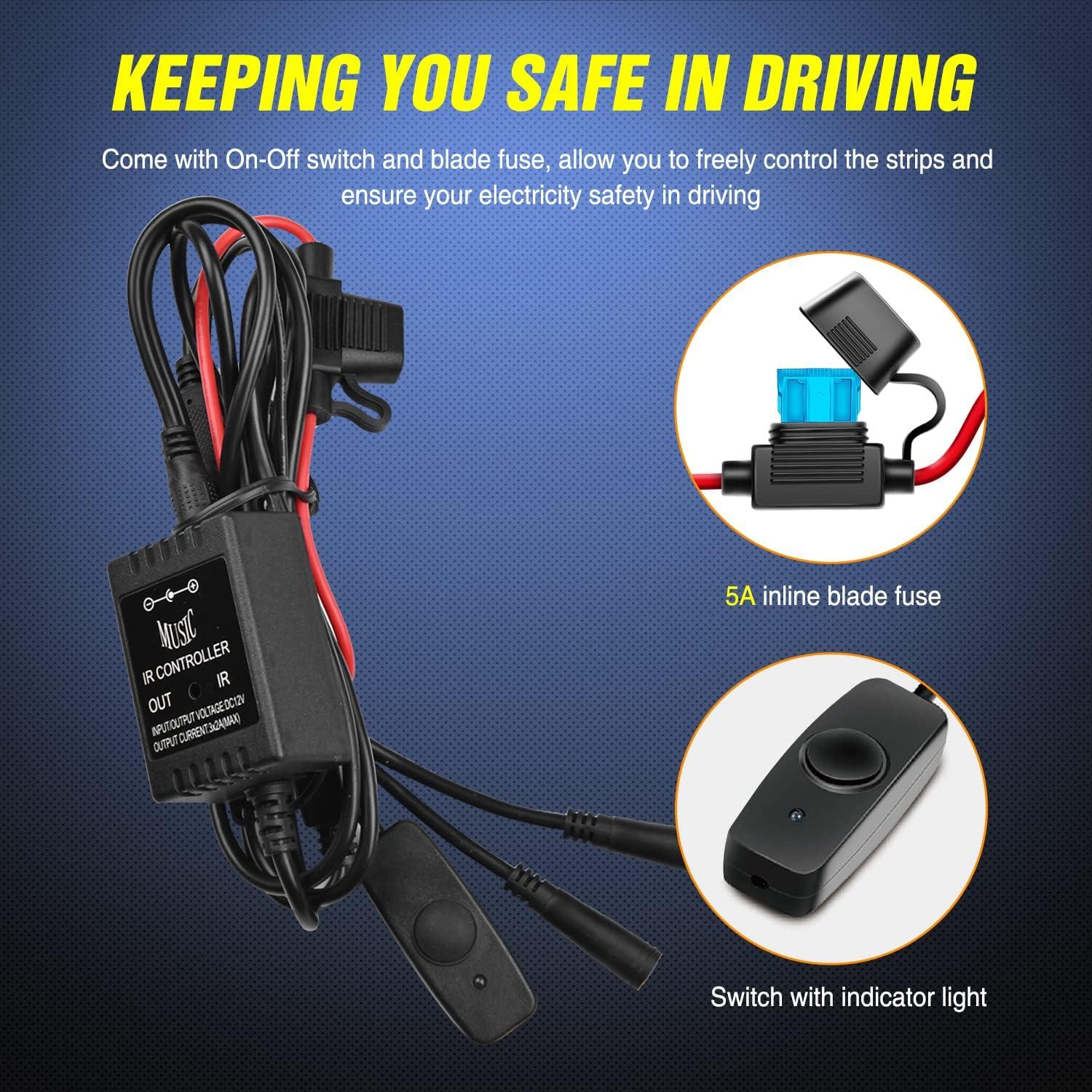 imageNilight Truck Bed Light Strip RGBIC LED Bar for Pickup Multi Dream Color DIY Music Synchronous with APP and RF Remote Control 3PCS 60 inch Cargo LightingRGB Red Green Blue