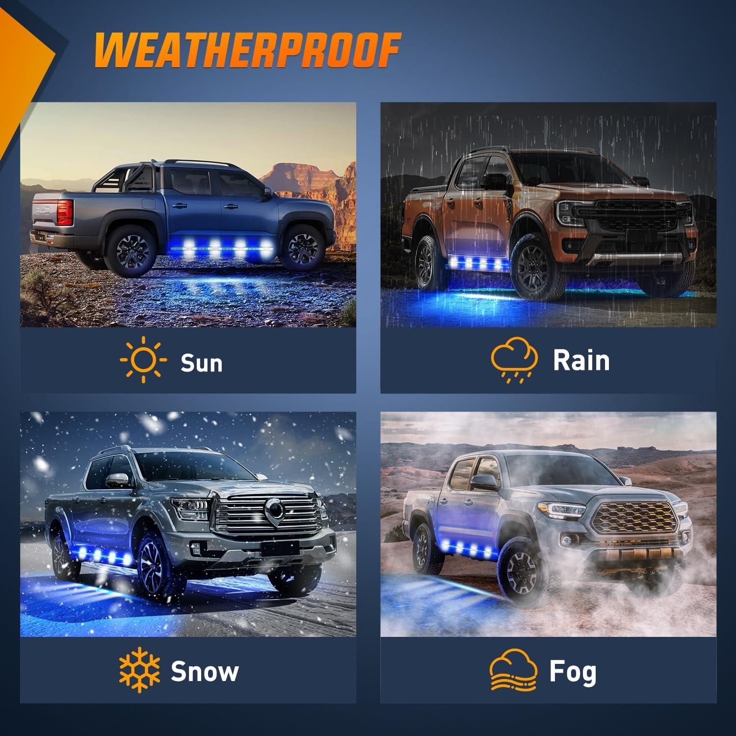 imageNilight Truck Tailgate Light Strip 7 Inch Aluminum Frame Double Row 60 LED Red Running Brake Amber Sequential Turn Signals Strobe Lights Bar for Trailer Hitch Cargo Carrier Luggage RackBlue White