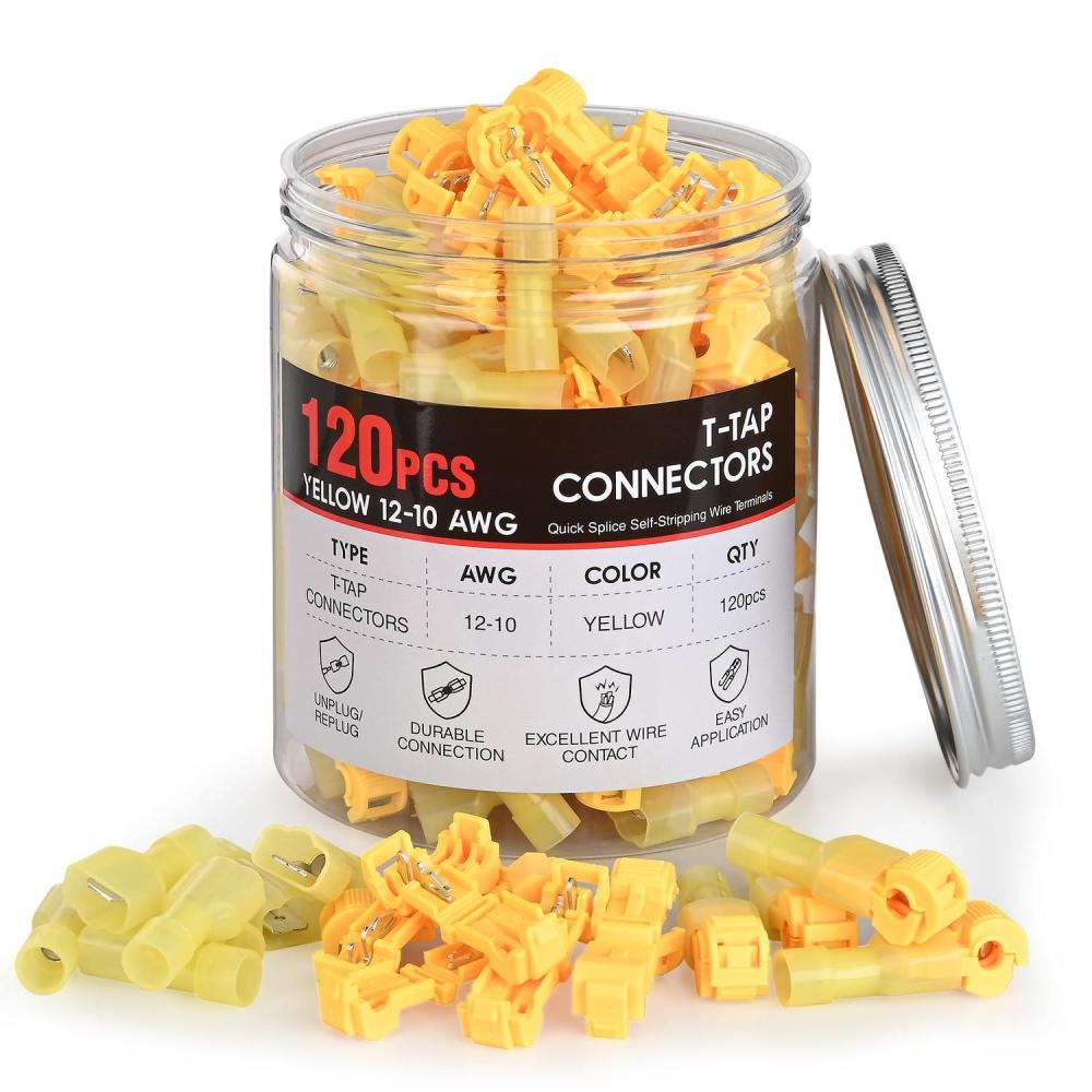 imageNilight 480PCS80 Pairs TTap Wire Connectors SelfStripping Quick Splice Electrical Wire Terminals Insulated Male Quick Disconnect Spade Terminals Assortment Kit with Storage Case 2 Years Warranty120Pcs 1210AWG