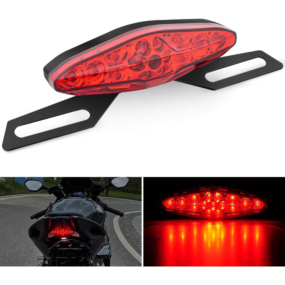 imageNilight 6 Inch Oval White LED Trailer Tail Lights Surface Mount 2PCS 10 LEDs Waterproof Reverse Back Up Trailers Lighting for Truck RV Boat Bus Lorry Camper Van CaravanMotorcycle Tail Lights Red