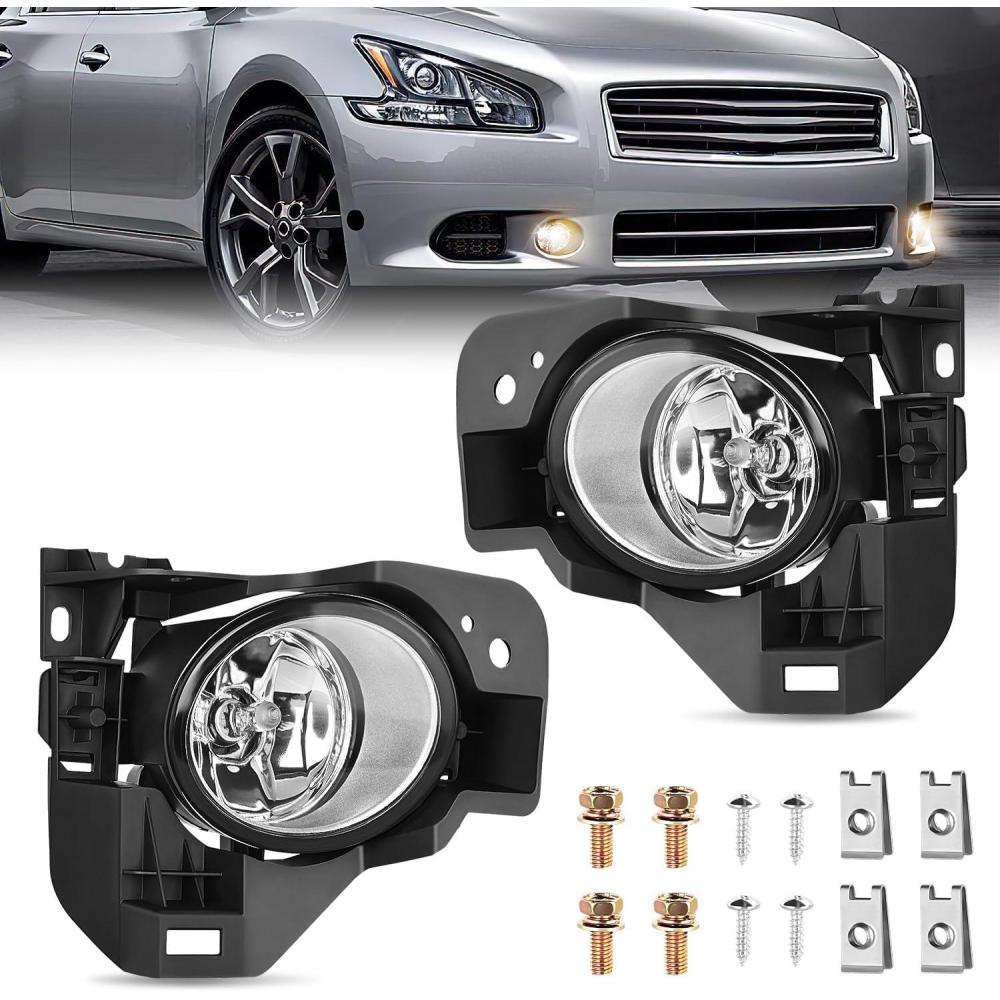 imageNilight Fog Light Compatible with 2007 2008 2009 2010 2011 2012 2013 2014 2015 2016 2017 2018 2019 Nissan Altima Versa Note Maxima Pathfinder Infiniti QX60 M35 M45 G37 JX3520092014 Nissan Maxima