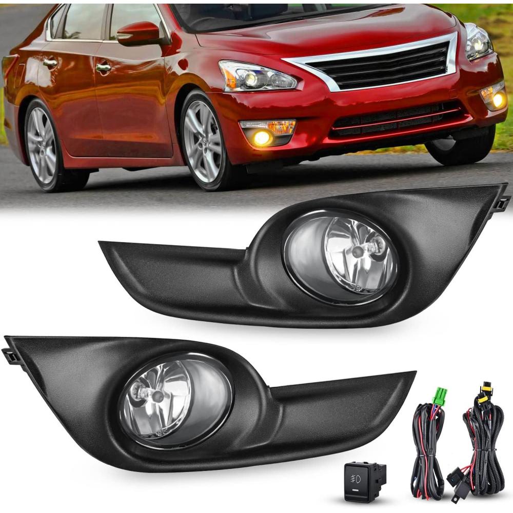imageNilight Fog Light Compatible with 2007 2008 2009 2010 2011 2012 2013 2014 2015 2016 2017 2018 2019 Nissan Altima Versa Note Maxima Pathfinder Infiniti QX60 M35 M45 G37 JX3520132015 Nissan Altima