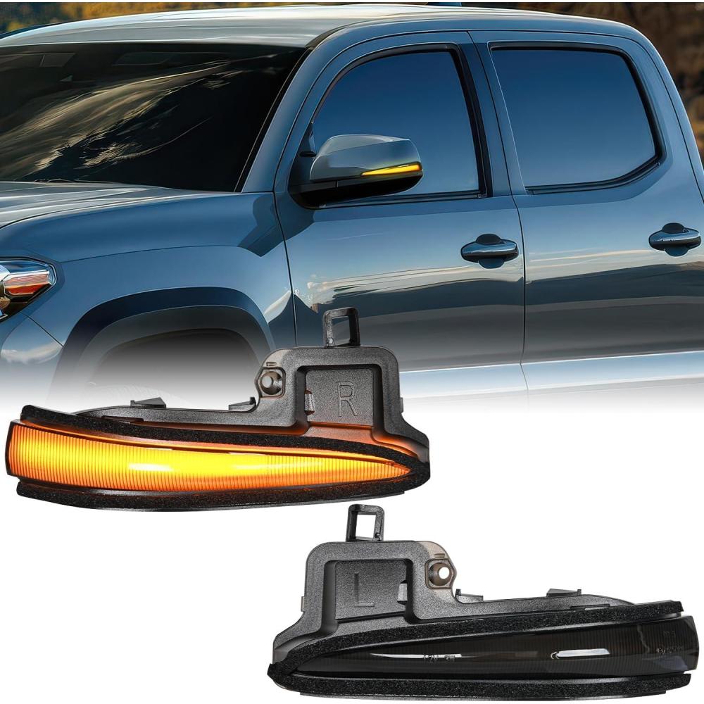 imageNilight Side Mirror Marker Light Switchback White Parking Amber Turn Signals Lights Smoked Lens Plug and Play Compatible With Ford F150 Raptor Expedition 20062008 Lincoln Mark LTToyota 20162022 Tacoma20192022 RAV420202022 Highlander