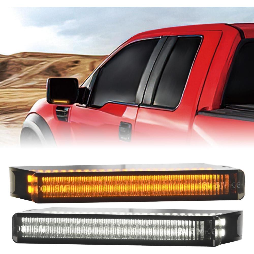 imageNilight Side Mirror Marker Light Switchback White Parking Amber Turn Signals Lights Smoked Lens Plug and Play Compatible With Ford F150 Raptor Expedition 20062008 Lincoln Mark LTFord 19972007 F150Lincoln 20062008 Mark LT