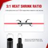 Nilight – 50005R Heat Shrink 2:1 Electric Insulation Tube Kit 45mm Flame Retardant Wrap Cable Sleeve 560pcs 5 Colors 12 Sizes with Storage Box，2 Years Warranty(650Pcs 3:1 Heat Shrink Tubing)