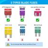 Nilight – 50016R 120 pcs Standard Fuse Assortment kit – 5, 7.5, 10, 15, 20, 25, 30 AMP – Regular APR/ATO (Open)/ATC Blade Fuses for Cars, Trucks, Boats,Automotives,2 Years Warranty(306PCS 3 Style Fuses w/Circuit Tester)