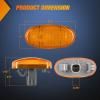 Nilight 10 PCS Amber Red 3.8 Inch 6 LED Side Marker Front Rear Indicator Clearance Lamp for 12V Truck Trailer RV Cab Boat Bus Lorry(Amber/Red -F250 350 450 550 2011-2022)