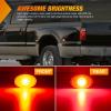 Nilight 10 PCS Amber Red 3.8 Inch 6 LED Side Marker Front Rear Indicator Clearance Lamp for 12V Truck Trailer RV Cab Boat Bus Lorry(Amber/Red -F350 450 550 1999-2010)