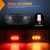 Nilight 10 PCS Amber Red 3.8 Inch 6 LED Side Marker Front Rear Indicator Clearance Lamp for 12V Truck Trailer RV Cab Boat Bus Lorry(Smoked Amber/Red -Ram 1500 2500 3500 2003-2009)