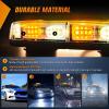 Nilight 12 Inch Roof Top Strobe Lights 48LED Hazard Light Emergency Safety Warning LED Flashing Bar Magnetic Mount 12V 24V Cars Trucks Tractors Snow Plows Construction Vehicles(Amber Mix White)