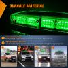 Nilight 12 Inch Roof Top Strobe Lights 48LED Hazard Light Emergency Safety Warning LED Flashing Bar Magnetic Mount 12V 24V Cars Trucks Tractors Snow Plows Construction Vehicles(Green)